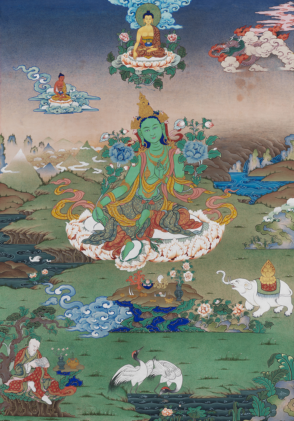 寿星绿度母